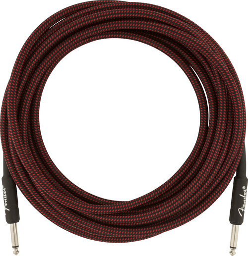 Fender Professional Series Tweed Instrument Cable Red Tweed 18.6ft (5.5m) Straight/Straight