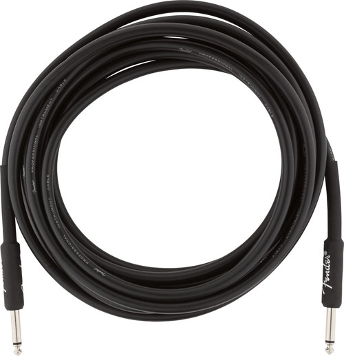 Fender Professional Series Instrument Cable Black 15ft (4.5m) Straight/Straight