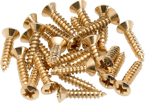 Fender Pickguard - Control Plate Mounting Screws Gold (24-Pack)
