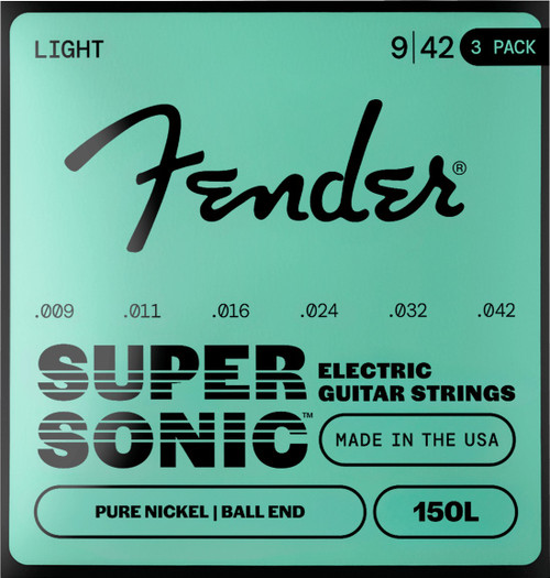 Fender SuperSonic 150L Pure Nickel Guitar Strings 9-42 (3-Pack)