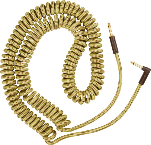 Fender Deluxe Series Tweed Coil Instrument Cable 30ft (9m) Straight/Angle