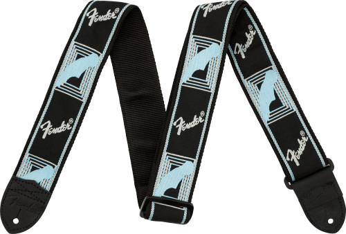Fender Monogrammed Guitar Strap Black/Light Grey/Blue