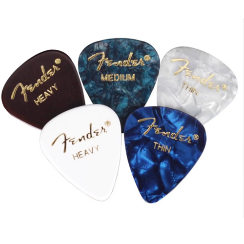 Fender Premium Celluloid 351 Shape Single Guitar Picks (Choose Color & Thickness)