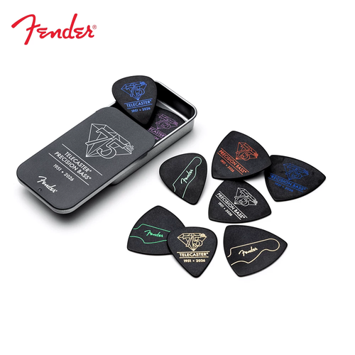 Fender Tokyo Telecaster & Precision Bass 75th Anniversary Limited Pick Tin, Made in Japan (12 Picks)