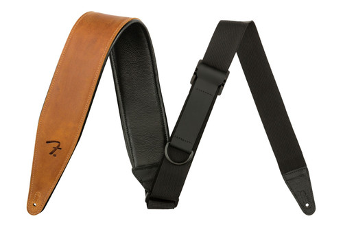 Fender Right Height Leather Guitar Strap Cognac