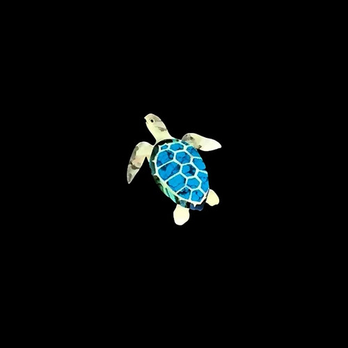 Jockomo Sea Turtle Inlay Sticker for Ukulele, Facing Left (1 Piece)