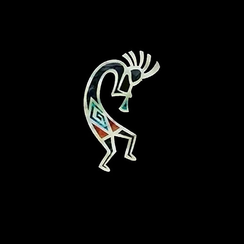 Jockomo Kokopelli Inlay Sticker, Facing Right (1 Piece)