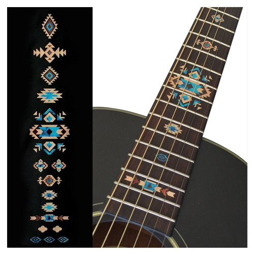 Jockomo Native American Pattern Fret Marker Inlay Stickers, Natural