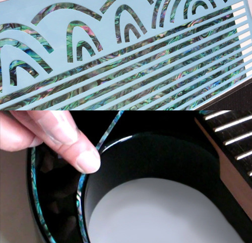 Jockomo Binding Inlay Sticker, Abalone Blue, 3 mm