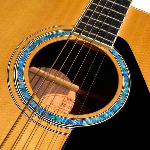 Jockomo Stripes Soundhole Rosette Inlay Sticker, Abalone Blue