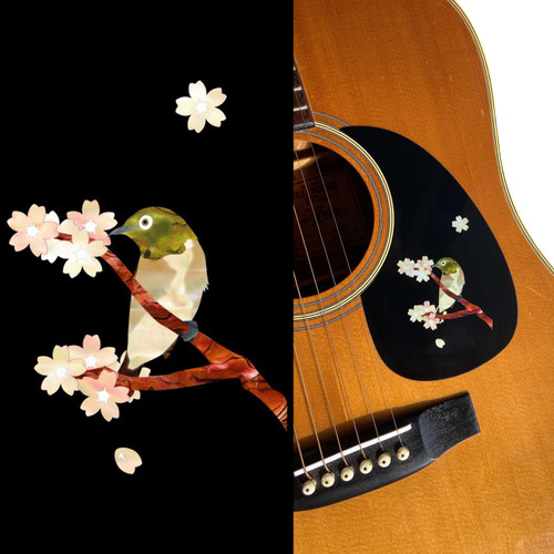 Jockomo Japanese Bush Warbler Inlay Sticker