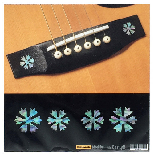 Jockomo Snowflakes Bridge Inlay Stickers, Abalone Mix