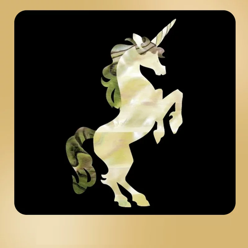 Jockomo Unicorn Headstock Inlay Sticker, Facing Right (1 Piece)