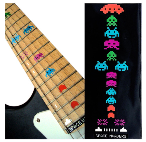 Jockomo Space Invaders Fret Marker Inlay Stickers
