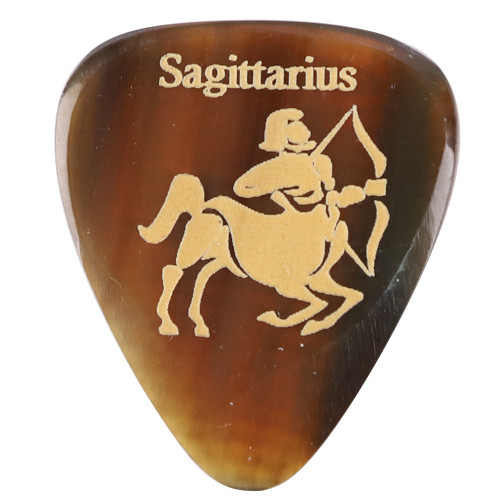 Timber Tones Zodiac Tones Guitar Pick - Sagittarius, Clear Horn