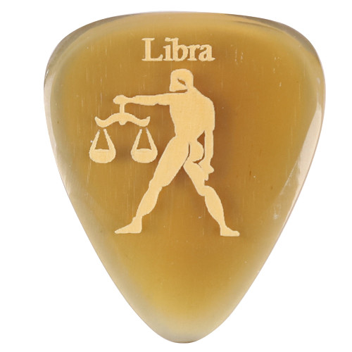 Timber Tones Zodiac Tones Guitar Pick - Libra, Clear Horn