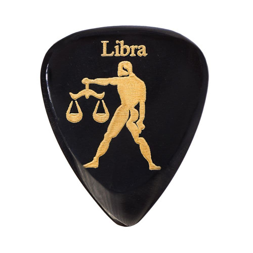 Timber Tones Zodiac Tones Guitar Pick - Libra, Black Horn