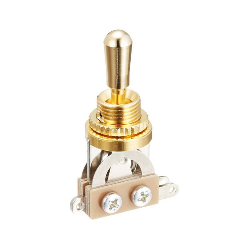 Hosco SCUD YM-T20G-2 3-Way Straight Toggle Switch, All Gold Hardware, Made in Japan