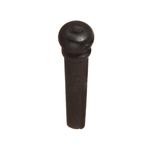Hosco SCUD F-3605 Ebony Bridge Pins, Slotted, No Dot, Set of 6