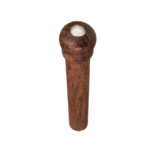 Hosco SCUD F-3603 Rosewood Bridge Pins, Slotted, Dot, Set of 6