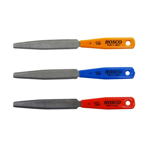 Hosco TL-NF3E Double-Edge Nut File Set for Electric Guitar, 3 Files