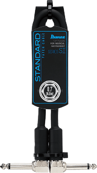 Ibanez SI07P Patch Cable 0.7ft (0.2m) Right-Angle Patch