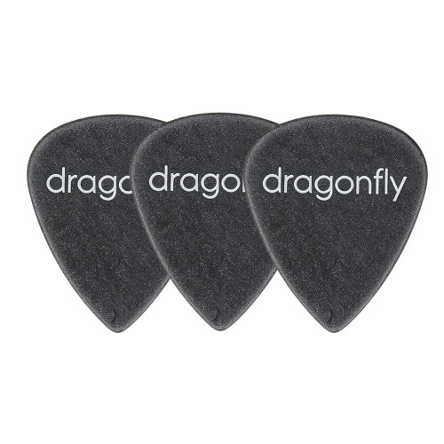 Dragonfly TD-HG Matte Teardrop Guitar Pick 0.96mm - Gray (3-Pack)