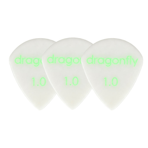 Dragonfly TDM Mini Jazz Guitar Pick 1.0mm - White (3-Pack)