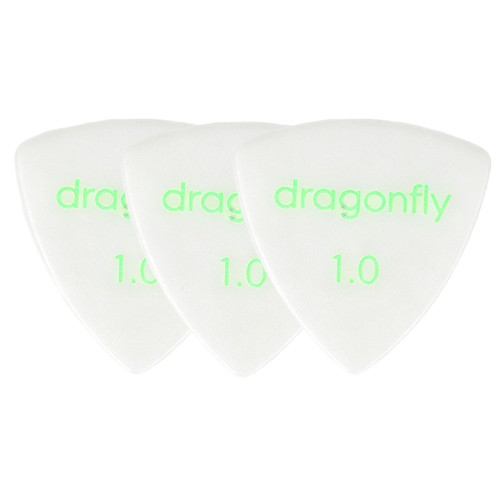Dragonfly TRM Mini Triangle Guitar Pick 1.0mm - White (3-Pack)