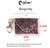 RightOn! Pick Pouch Keychain made with Vegan Leather for Guitarists Paisley Burgundy