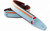 RightOn! Mojo Race-60 Guitar & Bass Strap made with Vegan Leather – Stylish and Comfortable Sonic Blue