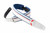 RightOn! Mojo Race‑60 White Vegan Guitar Strap – Clean Racing Stripe Style