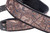 RightOn! Paisley Velvet-70 Wide Genuine Leather Guitar Strap BROWN