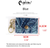 Pick Pouch Keychain made with Vegan Leather for Guitarists by RightOn! Straps -Paisley Blue