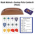 PYLON Black Walnut Spring Guitar Pick Holder + Dunlop Combo B — 12 Thick Picks & Case