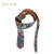 Live Line Blooming Series Vintage Leather Guitar Strap — Glitter Black Floral, Made in Japan