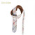 Live Line Blooming Series Vintage Leather Guitar Strap — Aged White Floral, Made in Japan