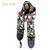 Live Line Chirimen Crepe Series Tsubaki Camellia Guitar Strap — Made in Japan
