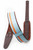 Mojo Collection Race-60 Guitar & Bass Strap made with Vegan Leather – Stylish and Comfortable by RightOn! Straps -Sonic Blue