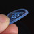 Gravity Sunrise Mini (Jazz) 2.0mm Blue Master Finish Guitar Pick, Multi-Hole Grip