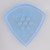 Gravity Sunrise Mini (Jazz) 2.0mm Blue Master Finish Guitar Pick, Multi-Hole Grip