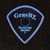 Gravity Sunrise Standard 2.0mm Blue Master Finish Guitar Pick, Round Hole Grip