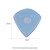 Gravity Sunrise Standard 2.0mm Blue Polished Guitar Pick, Round Hole Grip