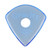 Gravity Sunrise Big Mini 2.0mm Blue Polished Guitar Pick, Round Hole Grip