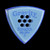 Gravity Stealth Big Mini 2.0mm Blue Polished Guitar Pick, Multi-Hole Grip