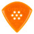 Gravity Sunrise Mini (Jazz) 3.0mm Orange Polished Guitar Pick, Multi-Hole Grip