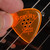 Gravity Classic Standard 3.0mm Orange Polished Guitar Pick, Multi-Hole Grip