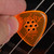 Gravity Classic Big Mini 3.0mm Orange Polished Guitar Pick, Multi-Hole Grip