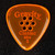 Gravity Classic Mini (Jazz) 3.0mm Orange Polished Guitar Pick, Multi-Hole Grip