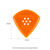 Gravity Sunrise Standard 3.0mm Orange Polished Guitar Pick, Multi-Hole Grip